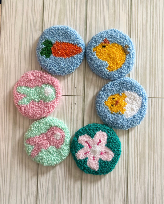 Hand Tufted Spring Car Coasters